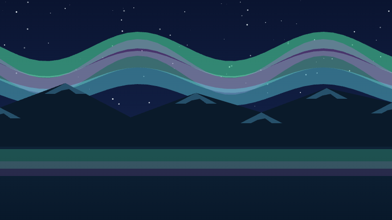 Aurora Drift — illustrated northern scene