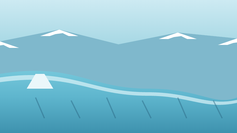 Glacier Bend — illustrated northern scene
