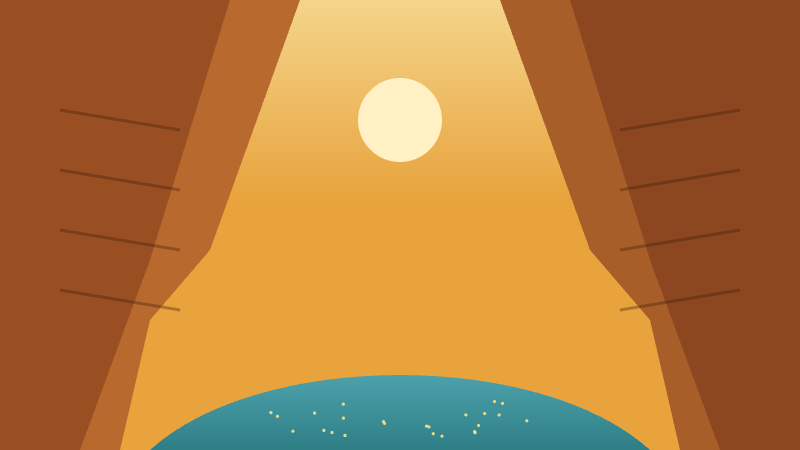 Goldpan Gorge — illustrated northern scene