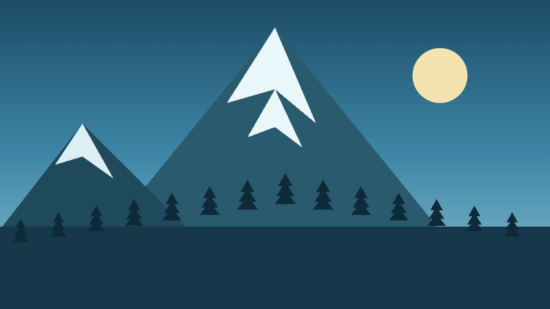 Timberline — illustrated northern scene
